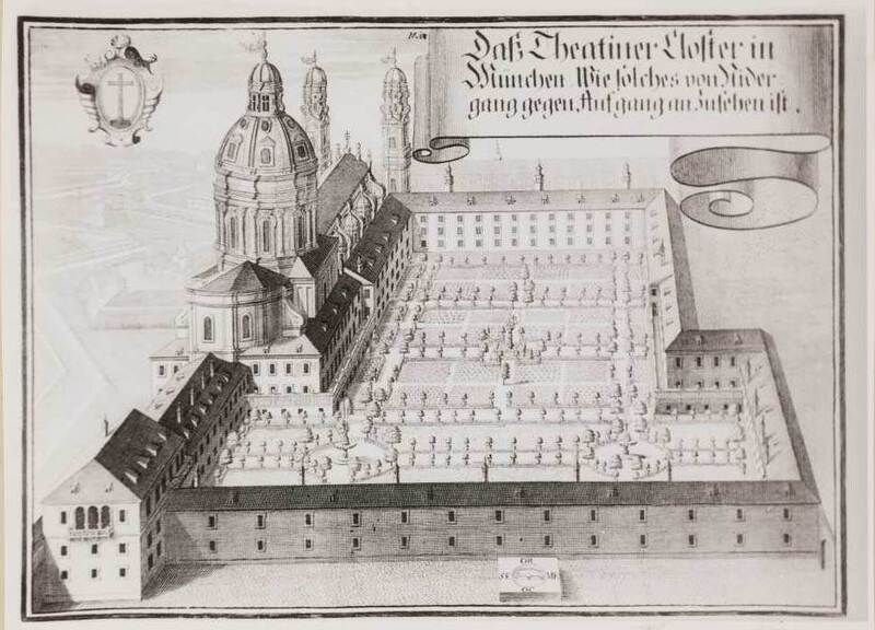 Stich „Das Theatiner Kloster in München“