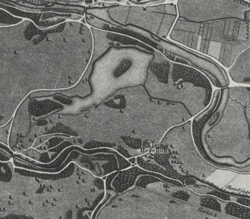 Johann Carl Schleich nach Max von Rickauer, Der Englische Garten bey München, Kupferstich, 1806, Detail