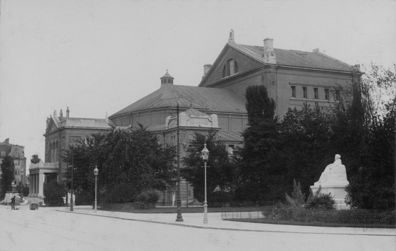 Richard-Wagner-Denkmal und Prinzregententheater, um 1913