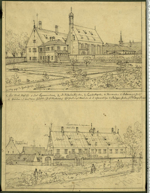 Leprosenhaus, Lebschee, rund 1840