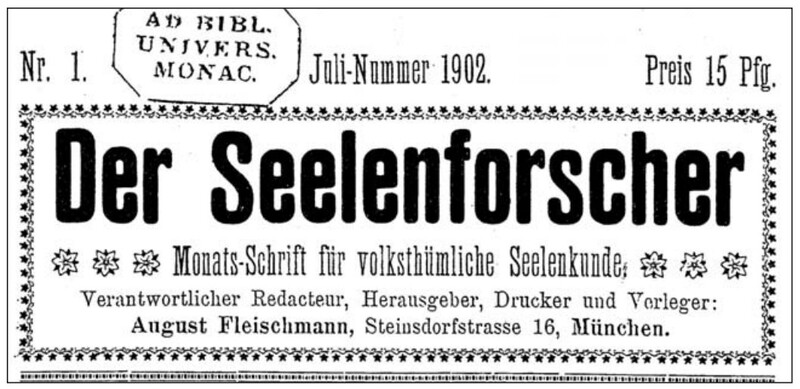 Zeitschrift "Der Seelenforscher", 1902