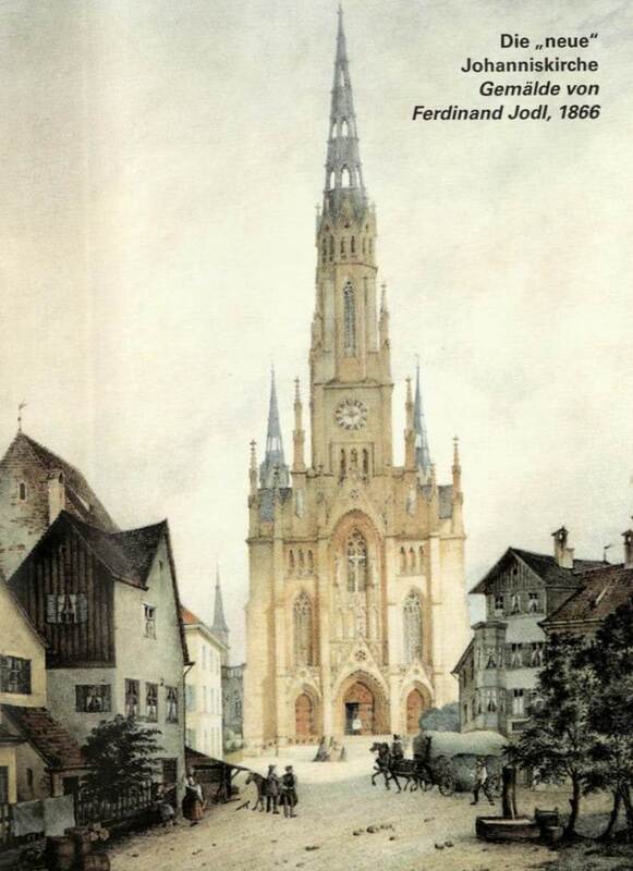 Die Johanniskirche auf einem Gemälde von Ferdinand Jodl, 1966