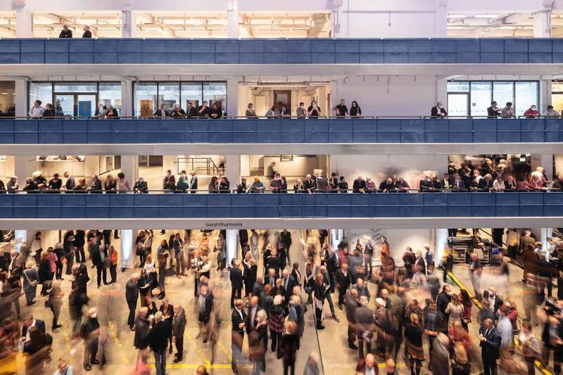 Die Halle E als Foyer der Isarphilharmonie