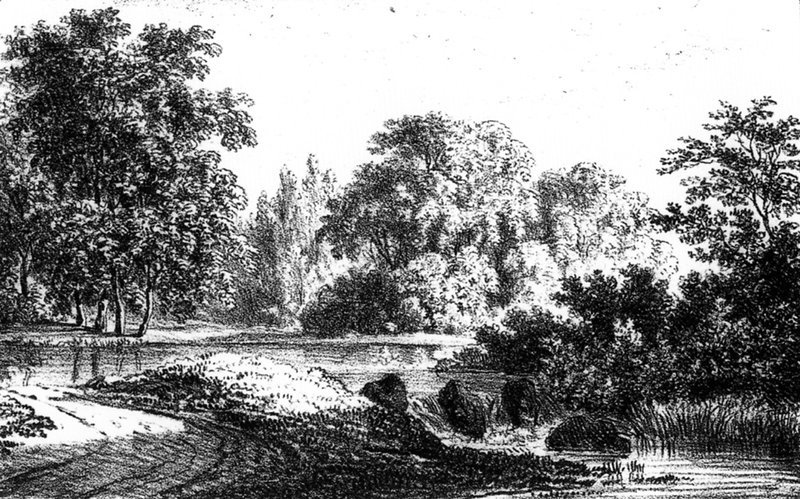 Der Wasserfall in Sckells Gartenbuch