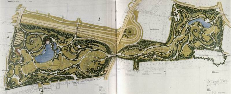 Peter Kluska: Entwurfsplan des Westparks, 1979