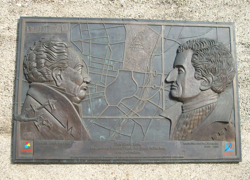 Gedenktafel für Friedrich Ludwig von Sckell und Maximilian Joseph Graf von Montgelas, 2002